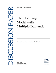 DISCUSSION PAPER The Hotelling Model with