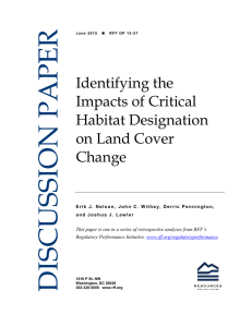 Identifying the Impacts of Critical Habitat Designation
