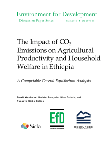 Environment for Development The Impact of CO  Emissions on Agricultural