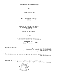 THE  GRAMMAR  OF  QUANTTFICATION by ROBERT CARLEN  MAY