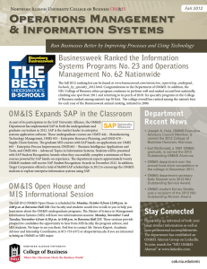 Operations Management &amp; Information Systems