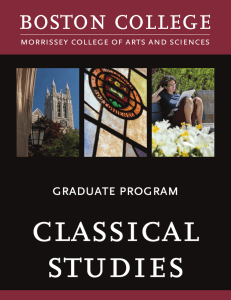 classical studies boston college graduate program