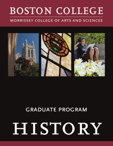 history boston college graduate program morrissey college of arts and sciences