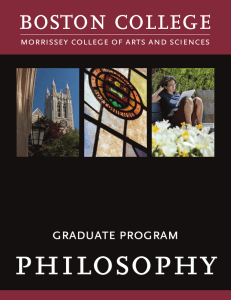 philosophy boston college graduate program morrissey college of arts and sciences
