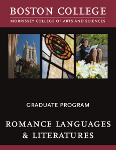 boston college romance languages &amp; literatures graduate program