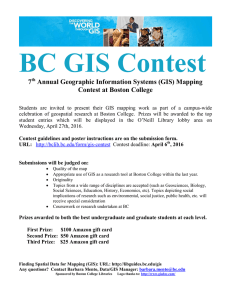 BC GIS Contest 7 Annual Geographic Information Systems (GIS) Mapping