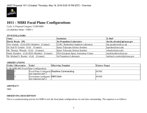 1011 - MIRI Focal Plane Configurations