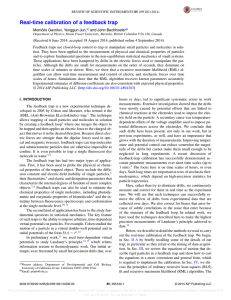 Real-time calibration of a feedback trap