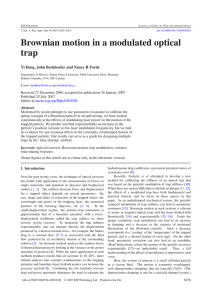 Brownian motion in a modulated optical trap