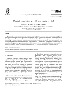Banded spherulitic growth in a liquid crystal *