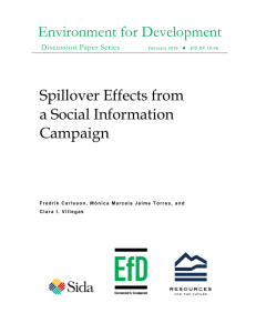 Environment for Development Spillover Effects from a Social Information Campaign