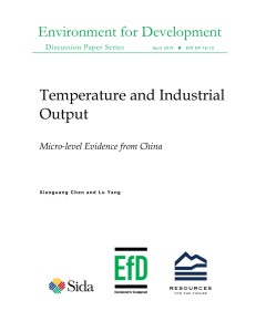 Environment for Development Temperature and Industrial Output