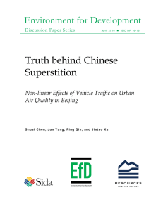 Environment for Development Truth behind Chinese Superstition