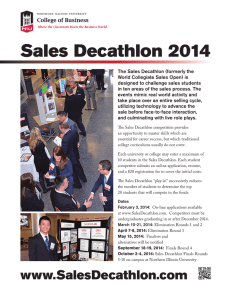 Sales Decathlon 2014