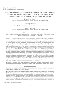 NESTING PAIR DENSITY AND ABUNDANCE OF FERRUGINOUS