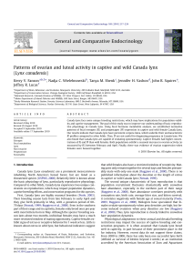 Patterns of ovarian and luteal activity in captive and wild... (Lynx canadensis)