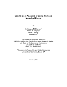 Benefit-Cost Analysis of Santa Monica’s Municipal Forest