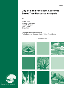City of San Francisco, California Street Tree Resource Analysis