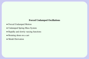 Forced Undamped Oscillations •
