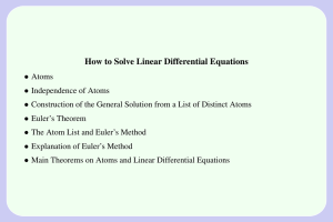 How to Solve Linear Differential Equations •