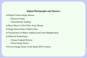 Digital Photographs and Matrices •