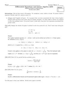 Differential Equations and Linear Algebra 2250 Name Scores