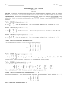 Name Class Time Math 2250 Extra Credit Problems Chapter 6