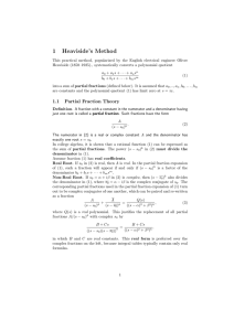 1 Heaviside’s Method