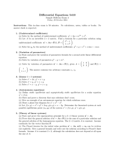 Differential Equations 5410