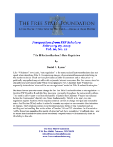 Perspectives from FSF Scholars February 25, 2015 Vol. 10, No. 12