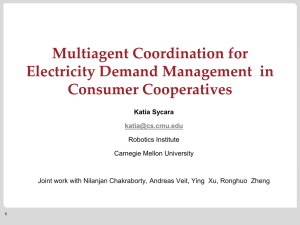 Multiagent Coordination for Electricity Demand Management  in Consumer Cooperatives