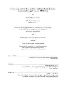 Sound temporal envelope and time-patterns of activity in the