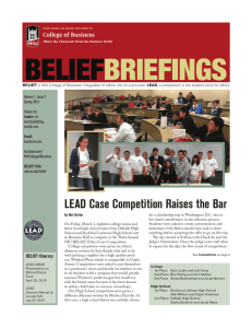 Volume 1, Issue 2 Spring 2013 Follow the leadstudentblog.