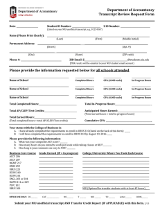 Department of Accountancy Transcript Review Request Form  Date