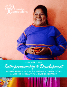 Entrepreneurship &amp; Development SUMMER 2016  An INTERNSHIP hosted by HUMAN CONNECTIONS