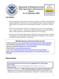 Department of Homeland Security Daily Open Source Infrastructure Report for 12 September 2006