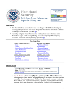 Homeland Security Daily Open Source Infrastructure Report for 27 May 2009