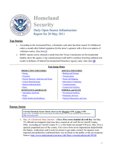 Homeland Security Daily Open Source Infrastructure Report for 20 May 2011