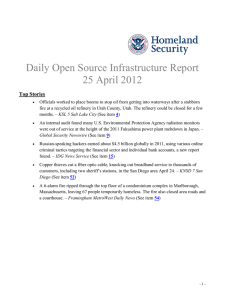 Daily Open Source Infrastructure Report 25 April 2012 Top Stories