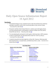 Daily Open Source Infrastructure Report 18 April 2012 Top Stories