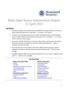 Daily Open Source Infrastructure Report 12 April 2012 Top Stories