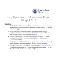 Daily Open Source Infrastructure Report 10 April 2012 Top Stories
