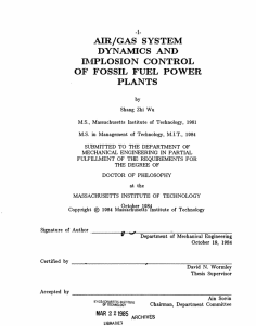 AIR/GAS  SYSTEM DYNAMICS  AND IMPLOSION  CONTROL
