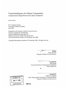 Visual  Intelligence  for Online  Communities by