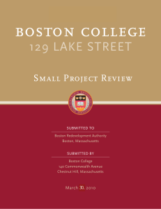 boston college DRAFT 129 LAKE STREET Small Project Review