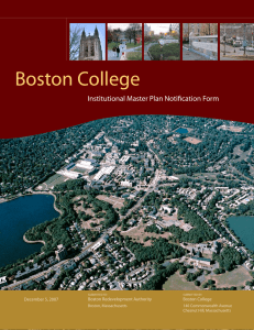 boston College institutional master Plan Notification Form boston Redevelopment Authority december 5, 2007