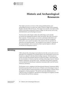 8 Historic and Archaeological Resources