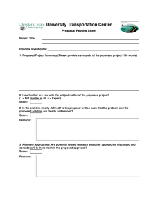 University Transportation Center Proposal Review Sheet