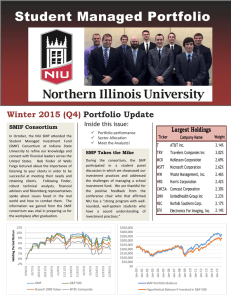 Student Managed Portfolio Winter 2015 (Q4) Portfolio Update Inside this issue: