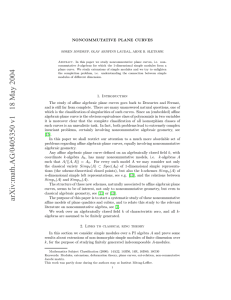 NONCOMMUTATIVE PLANE CURVES